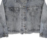 LEVI'S Womens Blue Denim Button Jacket L Cotton Blend Classic Fit Casual