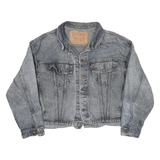 LEVI'S Womens Blue Denim Button Jacket L Cotton Blend Classic Fit Casual