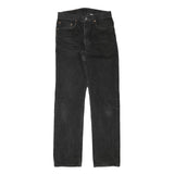 LEVI'S 505 Mens Jeans Black Regular Straight Denim Medium W30 L33 Zip Closure