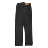 LEVI'S 505 Mens Jeans Black Regular Straight Denim Medium W30 L33 Zip Closure