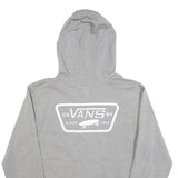 VANS Mens Grey Hoodie M Skate Logo Print Casual Cotton Blend Pullover