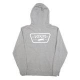 VANS Mens Grey Hoodie M Skate Logo Print Casual Cotton Blend Pullover