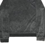 OVS Womens Black Velvet Patterned Jumper Round Neck Basic Knit Size S Heart