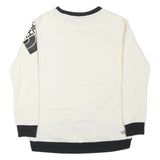 THE NORTH FACE Womens White & Black Crew Neck S Cotton Blend Sweatshirt Outdoor