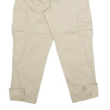 DKNY Womens Beige Regular Cargo Zip Trousers W30 L27 Classic Casual Comfort