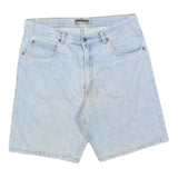 MCPANTHON Mens Shorts Blue Denim L W34 Casual Cotton Summer