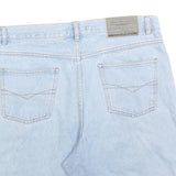 MCPANTHON Mens Shorts Blue Denim L W34 Casual Cotton Summer
