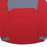 ADIDAS Mens Red & Grey Athletic Training Jacket M Polyester Zip Plain Sportswear