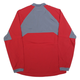 ADIDAS Mens Red & Grey Athletic Training Jacket M Polyester Zip Plain Sportswear