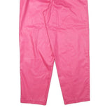 Womens Cotton Blend Pink Relaxed Tapered Trousers W32 L27 Casual Comfort