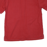 REPLAY Mens Red Cotton Blend Short Sleeve Shirt XL Zip Front Casual Pocket