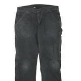 CARHARTT Mens Black Cotton Blend Regular Fit Straight Leg Trousers W36 L32