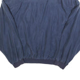 LIBERTY Mens Blue Silk Button Jacket L Plain Classic Stylish Lightweight