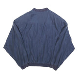 LIBERTY Mens Blue Silk Button Jacket L Plain Classic Stylish Lightweight