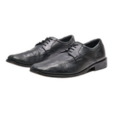 BORELLI Oxford Shoes Black Leather Mens UK 9.5