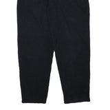 CORNICHE Mens Cotton Blend Black Relaxed Straight Trousers W34 L28 Casual Zip