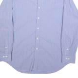 POLO RALPH LAUREN Mens Blue Red Check Shirt XL Classic Cotton Long Sleeve Button