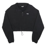 VANS Womens Black Crop Half Zip Sweatshirt XL Casual Streetwear
