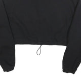 VANS Womens Black Crop Half Zip Sweatshirt XL Casual Streetwear