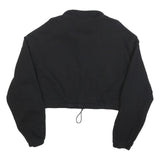 VANS Womens Black Crop Half Zip Sweatshirt XL Casual Streetwear