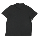 CALVIN KLEIN Mens Black Short Sleeve Striped XL Polo Shirt Cotton Blend Casual