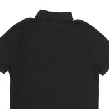 TOMMY HILFIGER Mens Black Short Sleeve Plain Polo Shirt XL Cotton Casual
