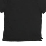 TOMMY HILFIGER Mens Black Short Sleeve Plain Polo Shirt XL Cotton Casual