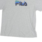 FILA Womens Grey Graphic T-Shirt XL Short Sleeve Crew Neck Cotton Casual
