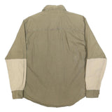 GUIDE SERIES Mens Beige & Cream Cotton Blend Shirt M Colourblock Casual Utility
