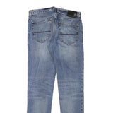 BEN SHERMAN Womens Regular Blue Denim Light W32 L32 Zip Closure Jeans