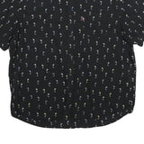 LEVI'S Mens Black Shirt 2XL Cotton Blend Short Sleeve Casual Printed