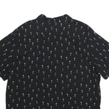 LEVI'S Mens Black Shirt 2XL Cotton Blend Short Sleeve Casual Printed