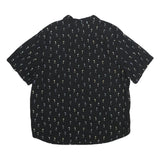 LEVI'S Mens Black Shirt 2XL Cotton Blend Short Sleeve Casual Printed