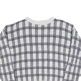 AMERICAN SPIRIT Womens Grey & Navy Patterned Cotton Blend Jumper Crew Neck L