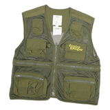 JUNIOR RANGER Womens Green Mesh Polyester Blend Utility Jacket L Zip Vest
