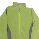 THE NORTH FACE Womens Green & Grey Fleece Jacket M Polyester Zip Outdoor Casual