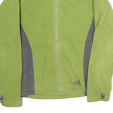 THE NORTH FACE Womens Green & Grey Fleece Jacket M Polyester Zip Outdoor Casual