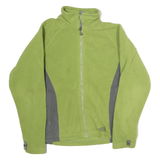 THE NORTH FACE Womens Green & Grey Fleece Jacket M Polyester Zip Outdoor Casual