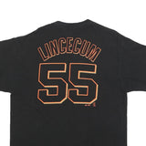 GILDAN Mens Black Giants Graphic T-Shirt XL Short Sleeve Crew Neck Baseball