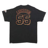 GILDAN Mens Black Giants Graphic T-Shirt XL Short Sleeve Crew Neck Baseball