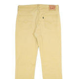 LEVI'S Mens Cotton Blend Beige Classic Straight Trousers W34 L32 Casual Zip