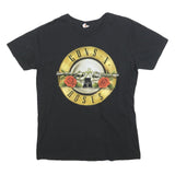 BAY ISLAND Womens Black Guns N Roses Graphic T-Shirt M Short Sleeve Crew Neck