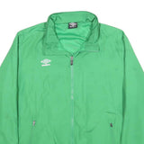 UMBRO Mens Green Jacket L Polyester Plain Zip Sportswear Casual Lightweight