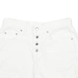 LEE Womens White Cotton Classic Casual Shorts Size S W28 Button Fly