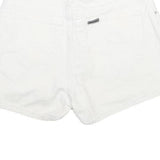 LEE Womens White Cotton Classic Casual Shorts Size S W28 Button Fly