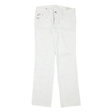 DIESEL Womens Jeans White Regular Straight Denim W32 L33 Classic Fit Zip