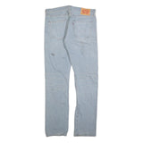 LEVI'S 501 Mens Jeans Blue Regular Straight Denim Light W37 L34 Classic Design
