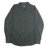 EDDIE BAUER Mens Black Plain Shirt 2XL Long Sleeve Button-Down Formal Casual