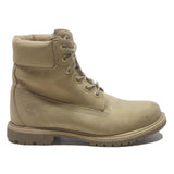 TIMBERLAND 6 Inch Womens Lace-Up Boots Beige Leather UK 6 Durable Outdoor