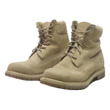 TIMBERLAND 6 Inch Womens Lace-Up Boots Beige Leather UK 6 Durable Outdoor